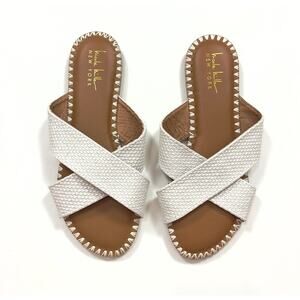 Nicole Miller White and Brown Sandals